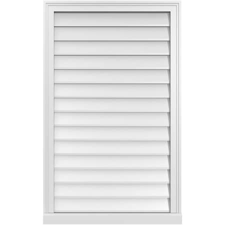 Ekena Millwork Vertical Surface Mount PVC Gable Vent w/ 2"W x 2"H , Brickmould Sill Frame, 26"W x 42"H GVPVE26X4203SN